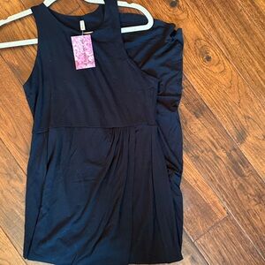Bellamie Black Long Tulip Opening Dress